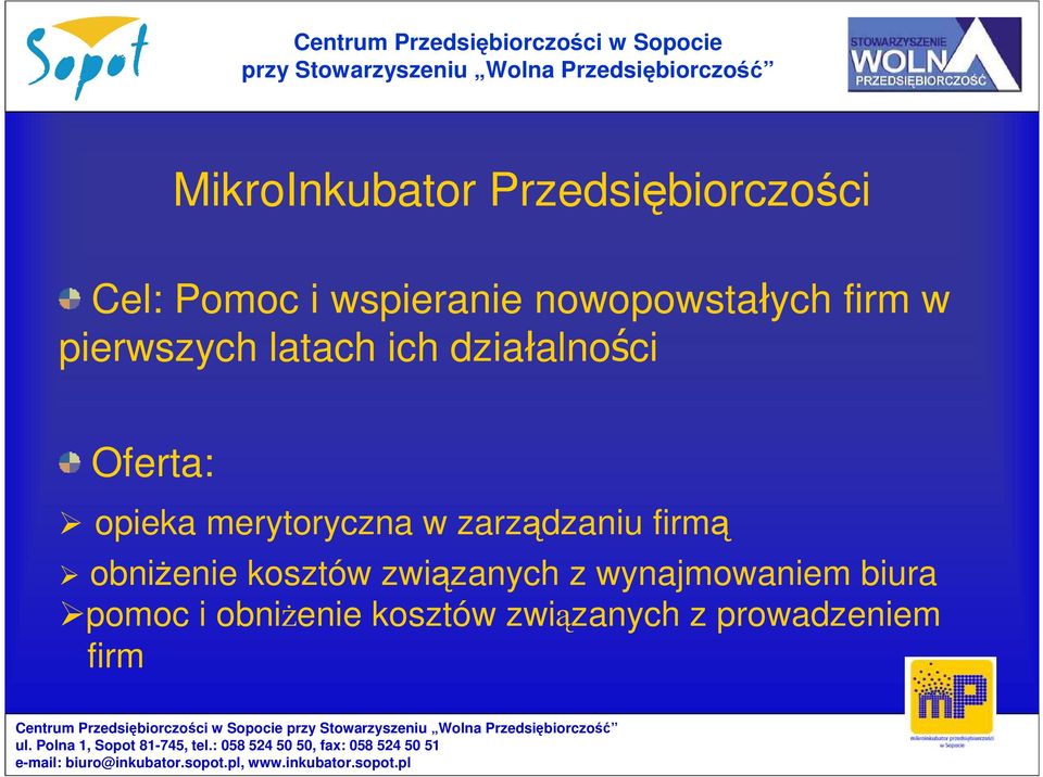 opieka merytoryczna w zarządzaniu firmą obniŝenie kosztów