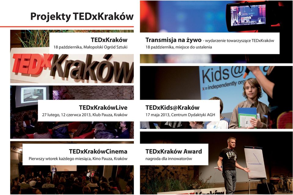 Pauza, Kraków Transmisja na żywo - wydarzenie towarzyszące TEDxKraków 18 października, miejsce do