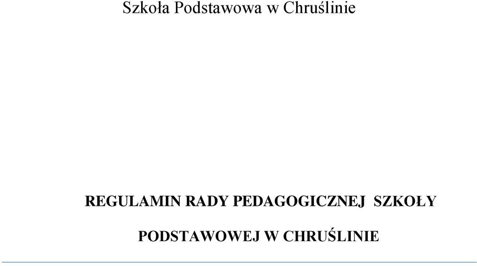 RADY PEDAGOGICZNEJ