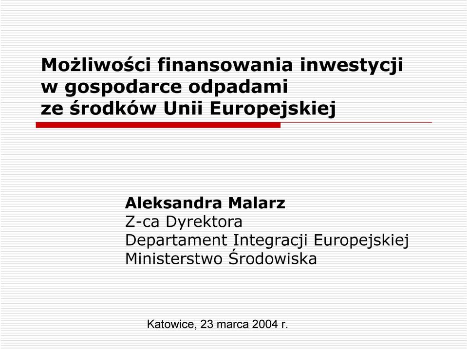 Malarz Z-ca Dyrektora Departament Integracji