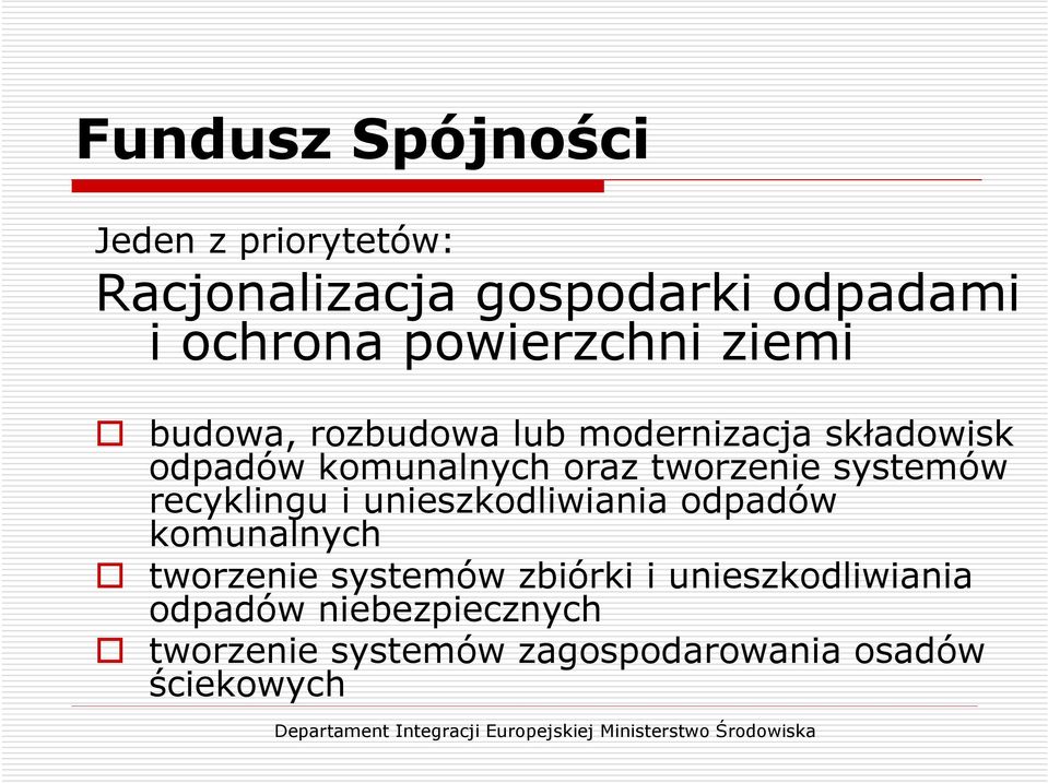tworzenie systemów recyklingu i unieszkodliwiania odpadów komunalnych tworzenie systemów
