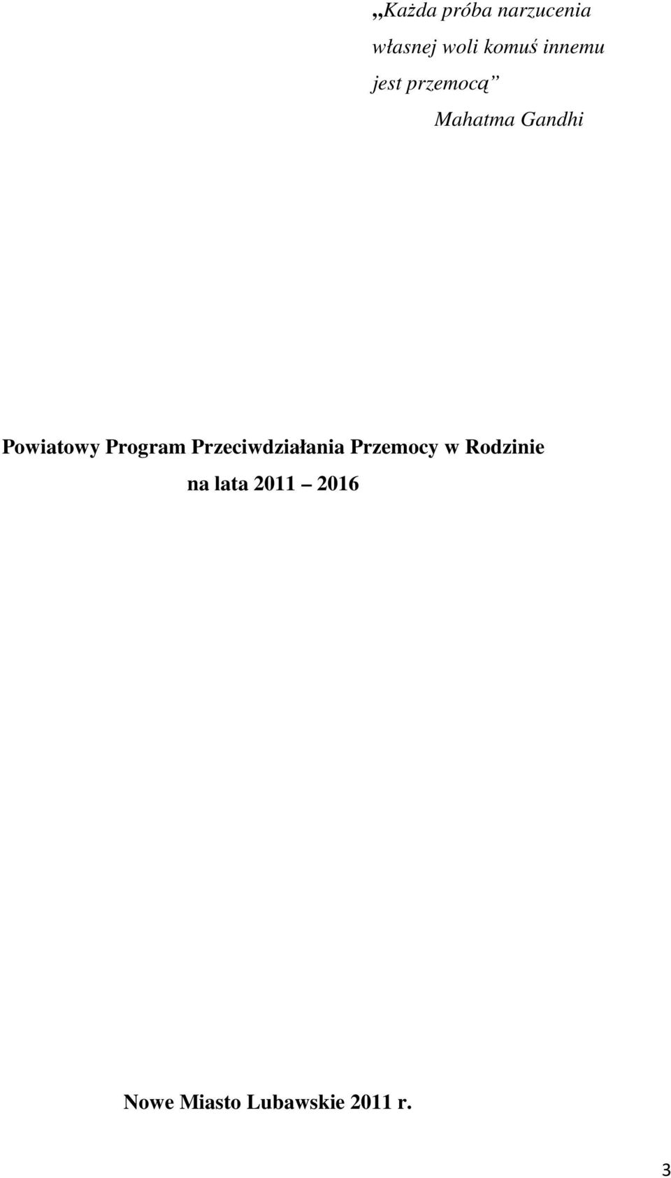 Powiatowy Program Przeciwdziałania