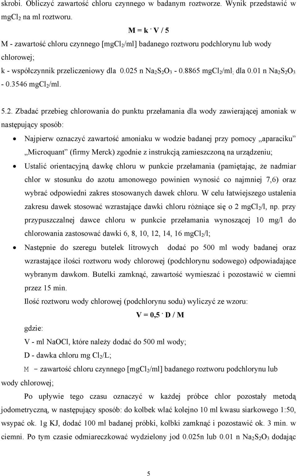 546 mgcl /ml. 5.