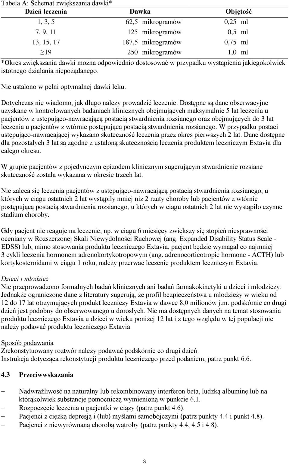 Dotychczas nie wiadomo, jak długo należy prowadzić leczenie.
