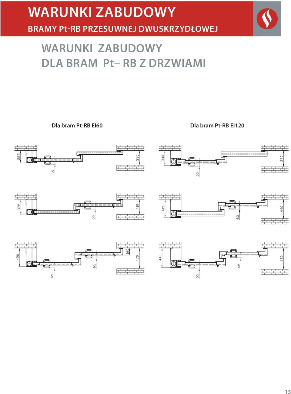 ZABUDOWY DLA BRAM Pt RB Z DRZWIAMI