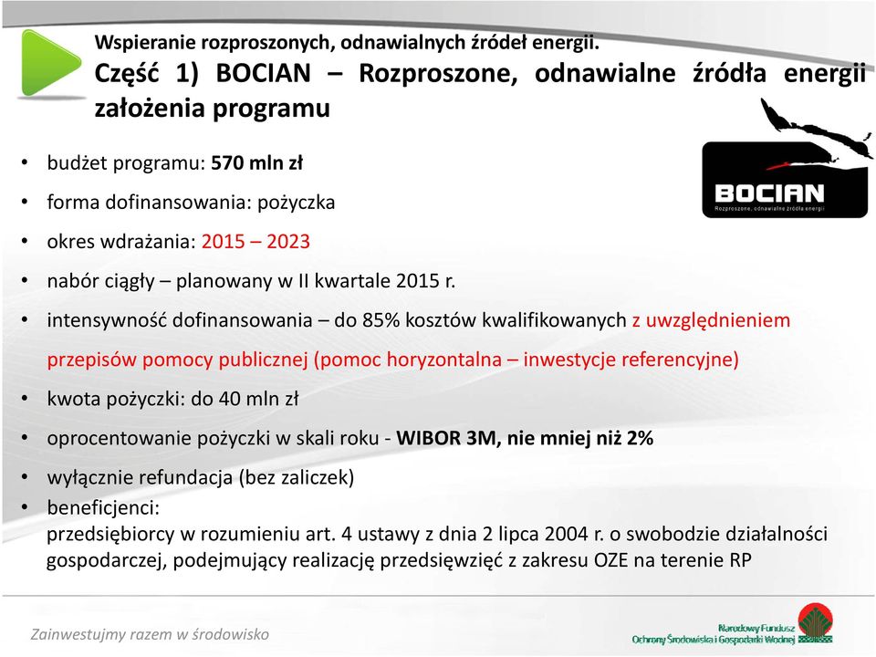 planowany w II kwartale 2015 r.