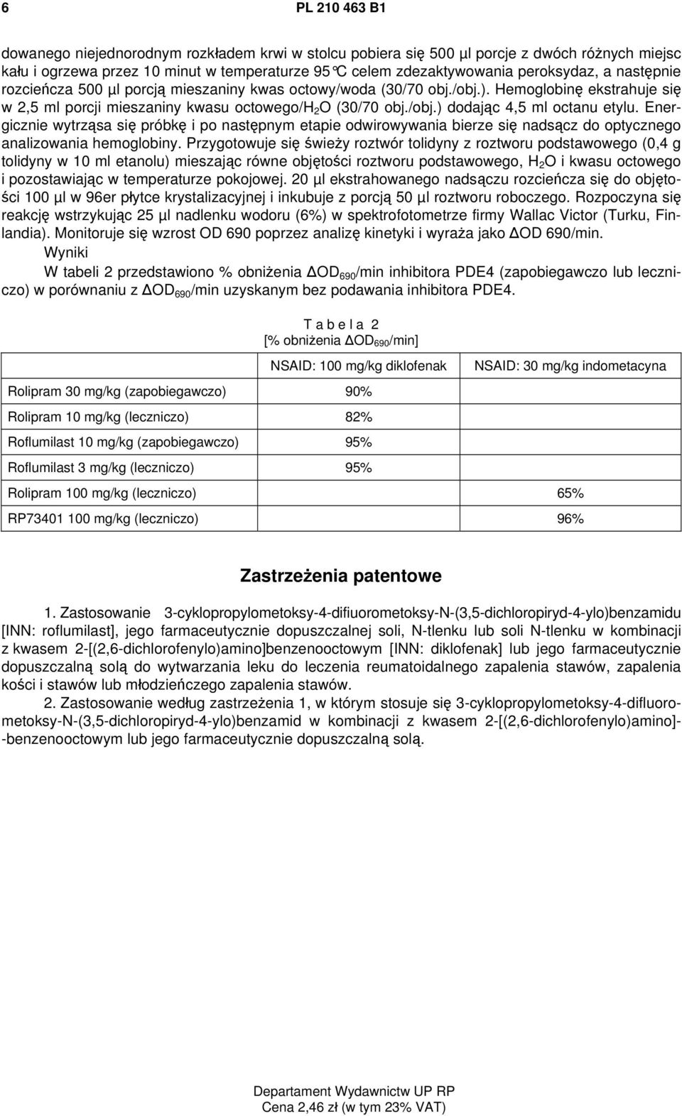 Energicznie wytrząsa się próbkę i po następnym etapie odwirowywania bierze się nadsącz do optycznego analizowania hemoglobiny.