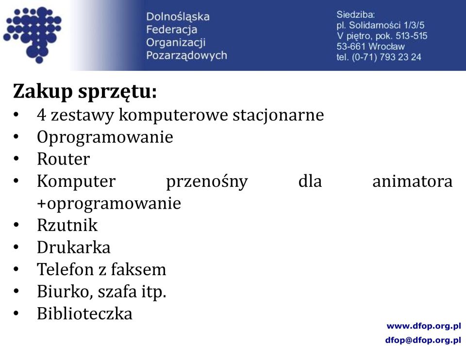 przenośny dla animatora +oprogramowanie