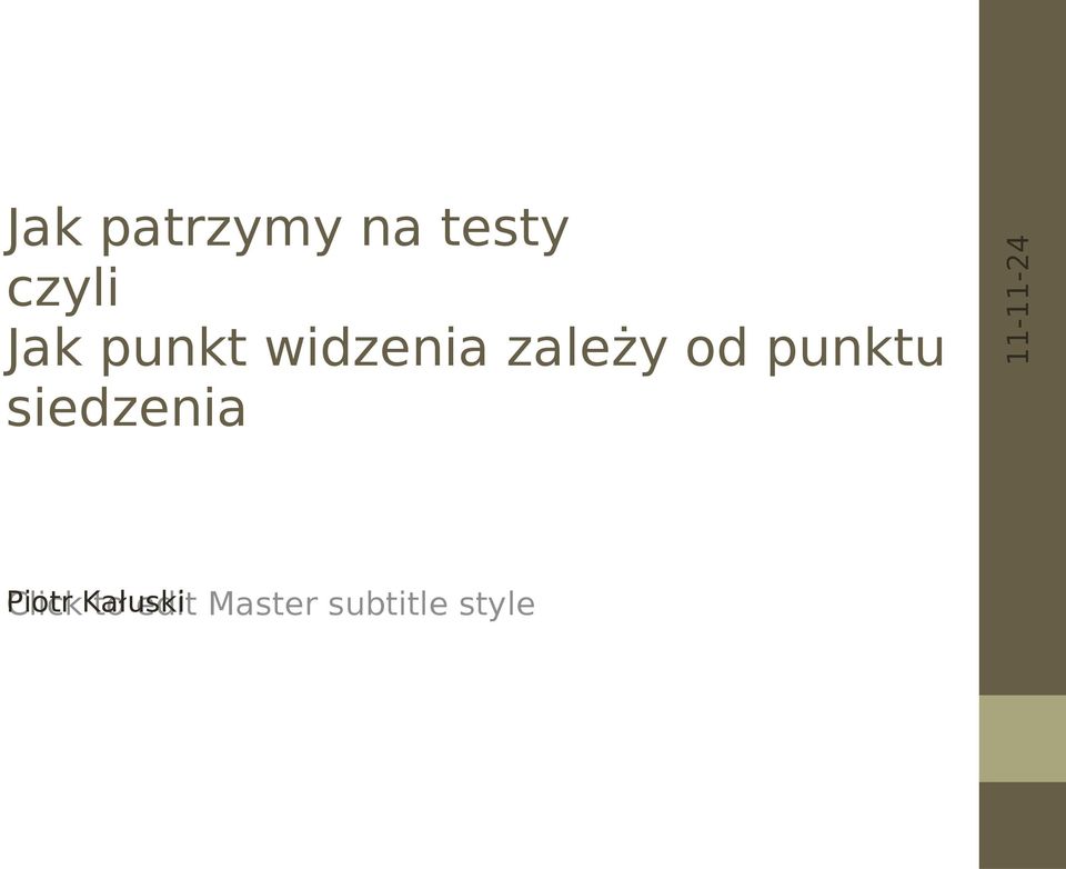 punktu siedzenia Click Piotr