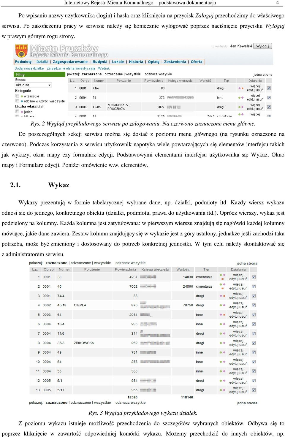 Na czerwono zaznaczone menu główne. Do poszczególnych sekcji serwisu można się dostać z poziomu menu głównego (na rysunku oznaczone na czerwono).