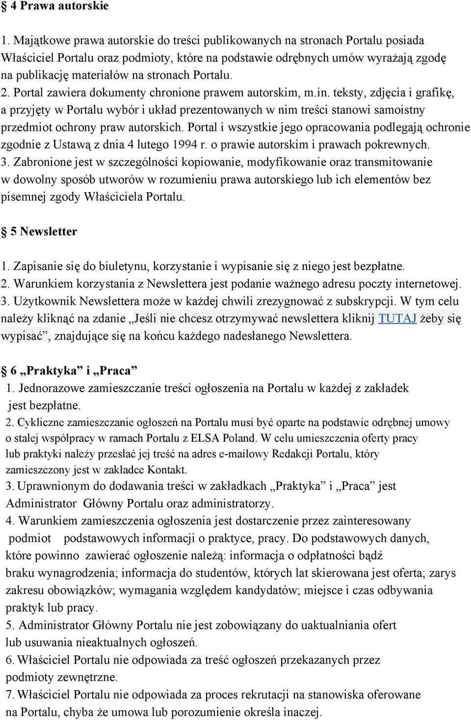 Portalu. 2. Portal zawiera dokumenty chronione prawem autorskim, m.in.