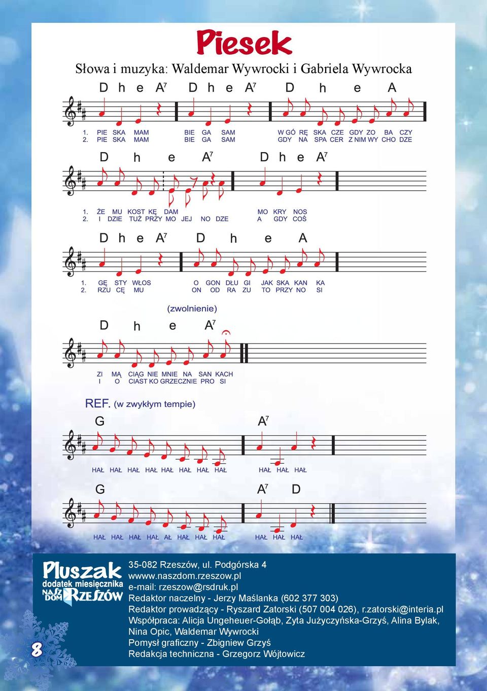 pl Redaktor naczelny - Jerzy Maślanka (602 377 303) Redaktor prowadzący - Ryszard Zatorski (507 004 026), r.
