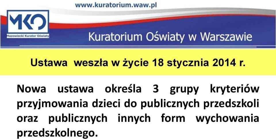 przyjmowania dzieci do publicznych