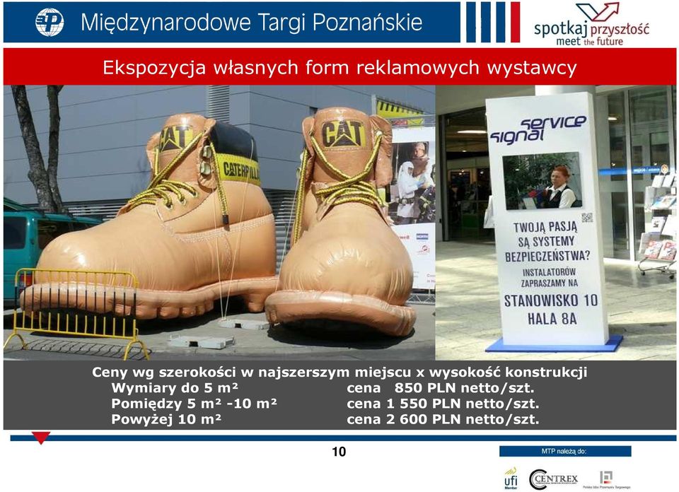 Wymiary do 5 m² cena 850 PLN netto/szt.