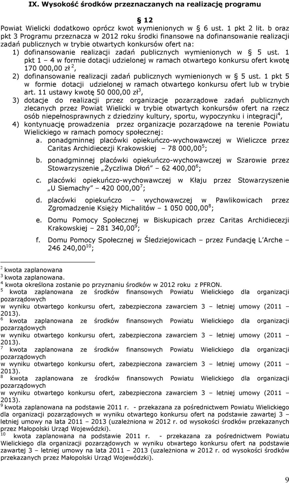 wymienionych w 5 ust. 1 pkt 1 4 w formie dotacji udzielonej w ramach otwartego konkursu ofert kwotę 170 000,00 zł 2, 2) dofinansowanie realizacji zadań publicznych wymienionych w 5 ust.