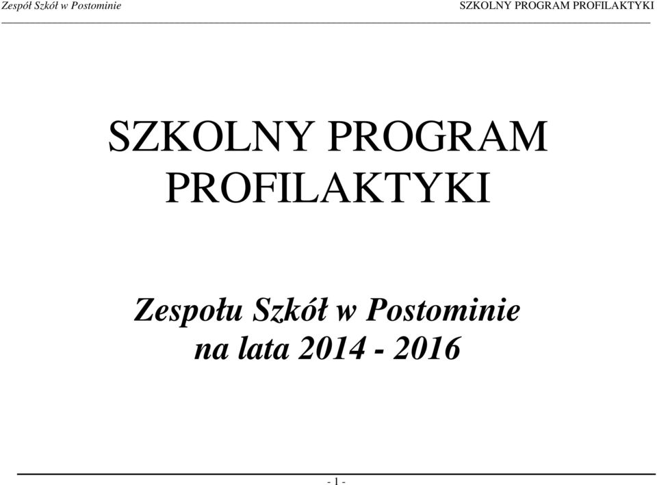 Zespołu Szkół w