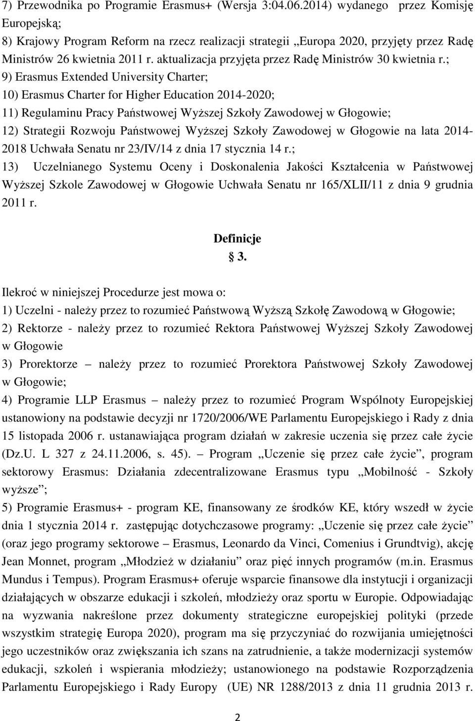 aktualizacja przyjęta przez Radę Ministrów 30 kwietnia r.