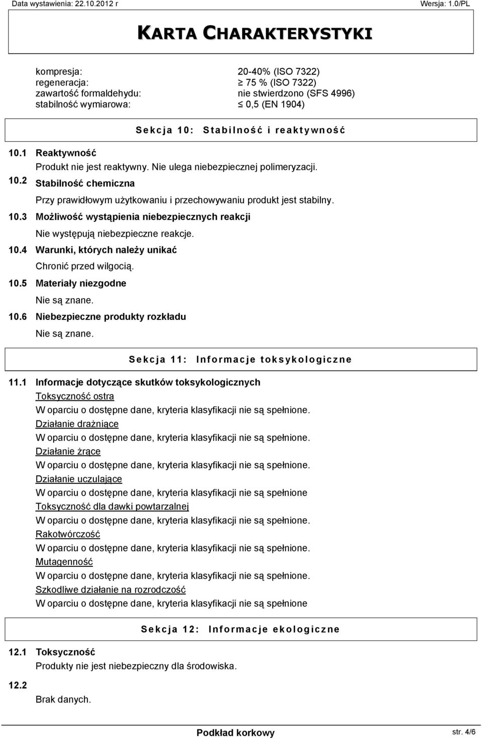 reakcje 104 105 106 Se kc j a 11: I n formac j e tok s yk o l o g icz n e 111 T W op
