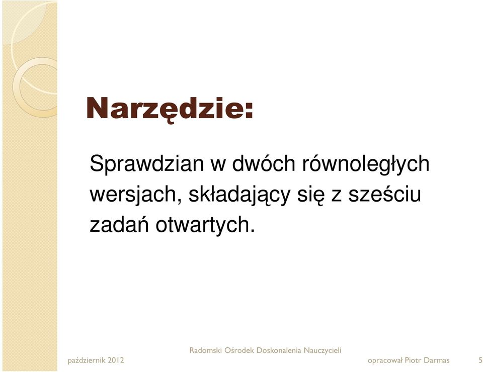 wersjach, składający