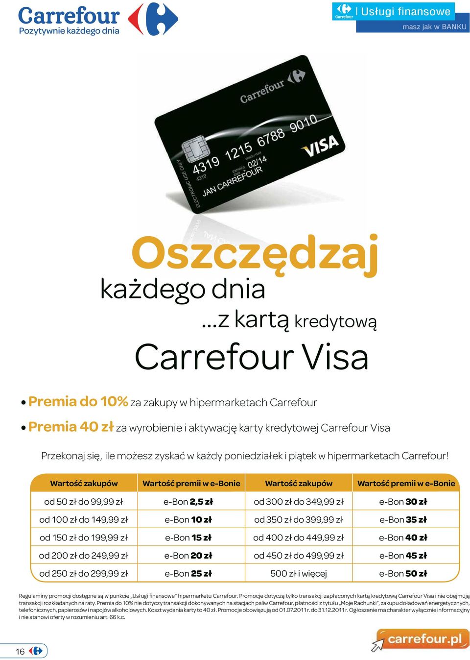 poniedziałek i piątek w hipermarketach Carrefour!