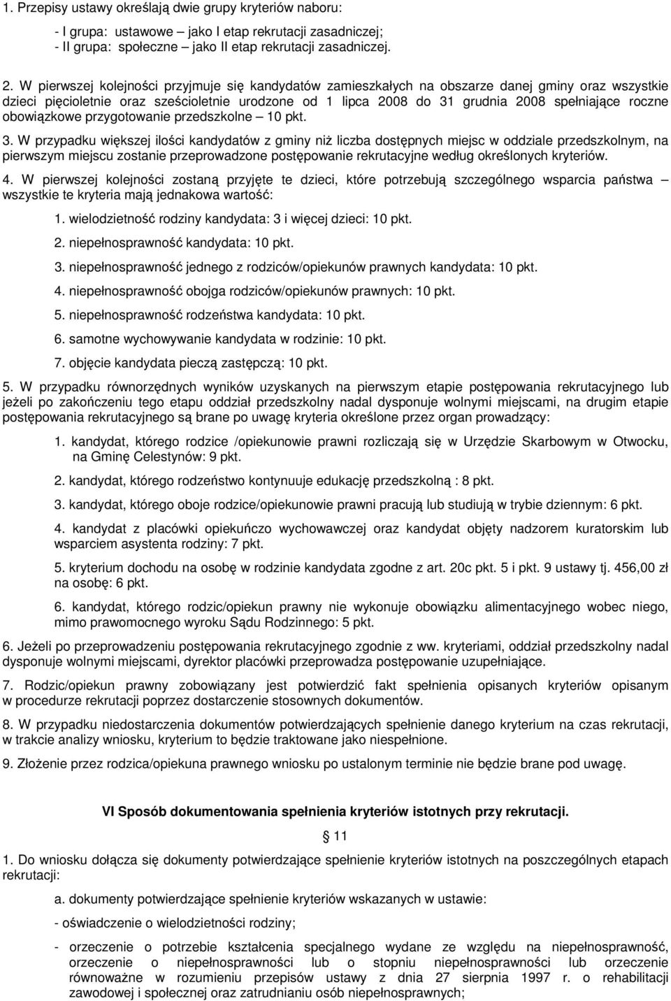 roczne obowiązkowe przygotowanie przedszkolne 10 pkt. 3.