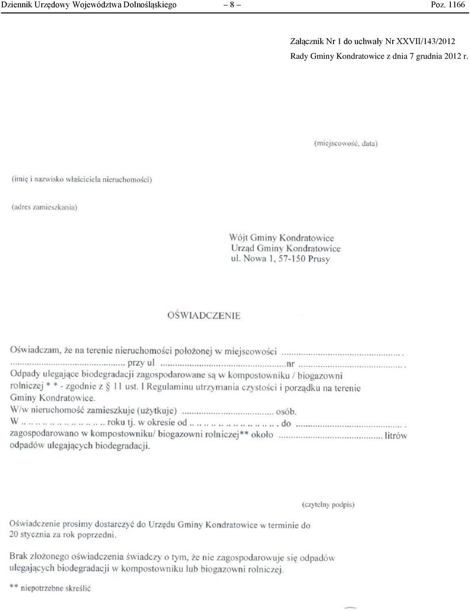 1166 Załącznik Nr 1 do uchwały Nr