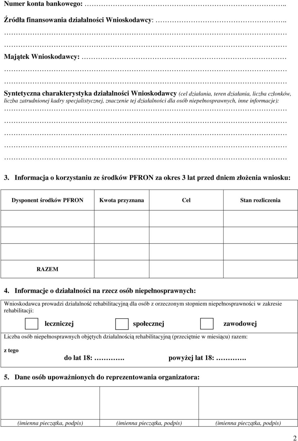 dla osób niepełnosprawnych, inne informacje): 3.