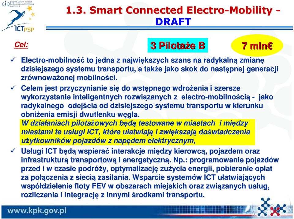 następnej generacji zrównowa wnoważonej onej mobilności ci.