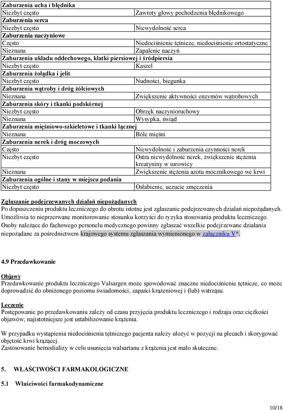 wątrobowych Zaburzenia skóry i tkanki podskórnej Obrzęk naczynioruchowy Wysypka, świąd Zaburzenia mięśniowo-szkieletowe i tkanki łącznej Bóle mięśni Zaburzenia nerek i dróg moczowych Często