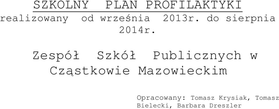 Zespół Szkół Publicznych w Cząstkowie