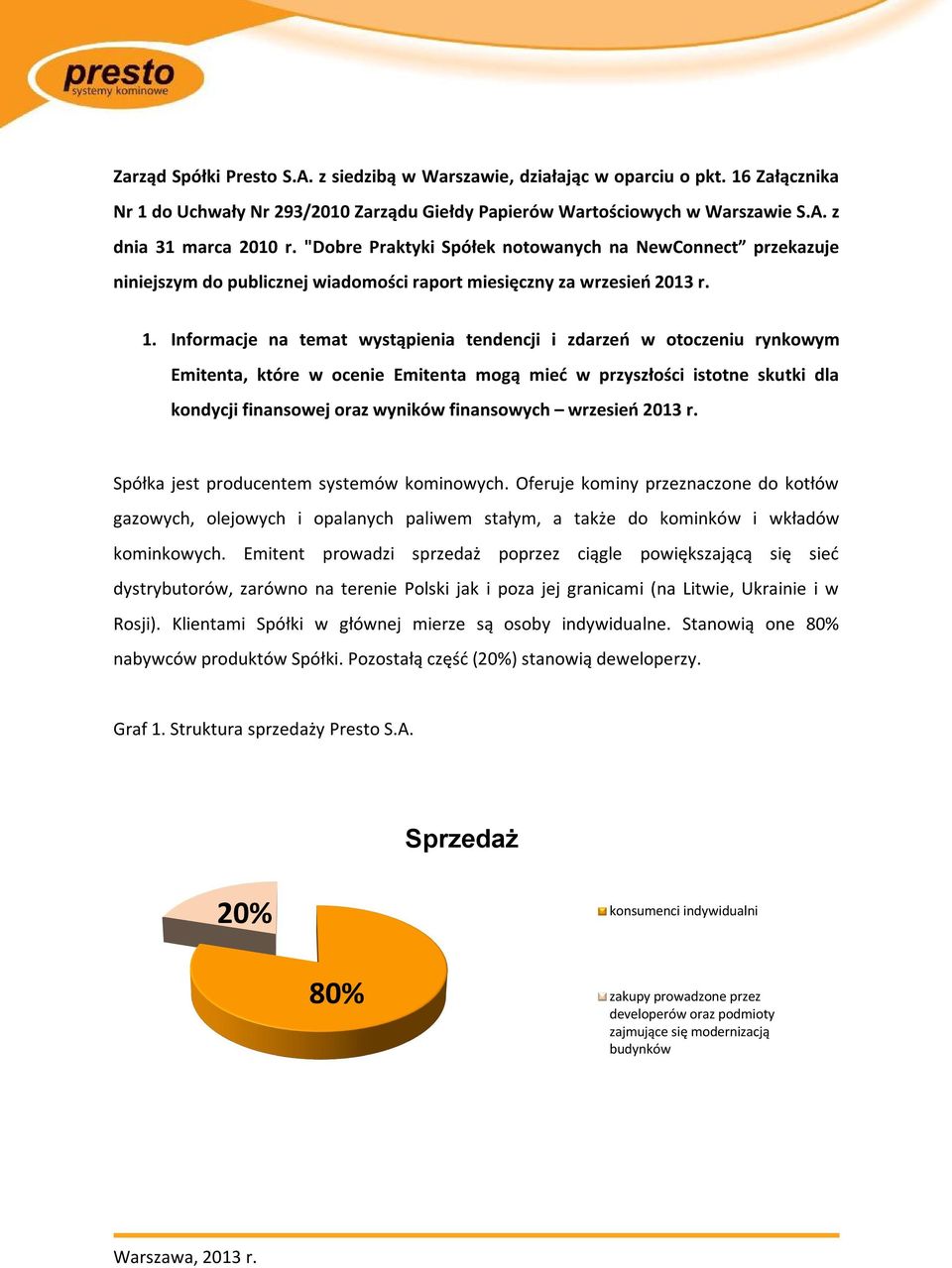 Informacje na temat wystąpienia tendencji i zdarzeń w otoczeniu rynkowym Emitenta, które w ocenie Emitenta mogą mieć w przyszłości istotne skutki dla kondycji finansowej oraz wyników finansowych