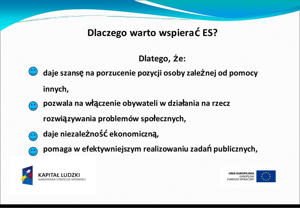 pomocy innych, pozwala na włączenie obywateli w działania na rzecz