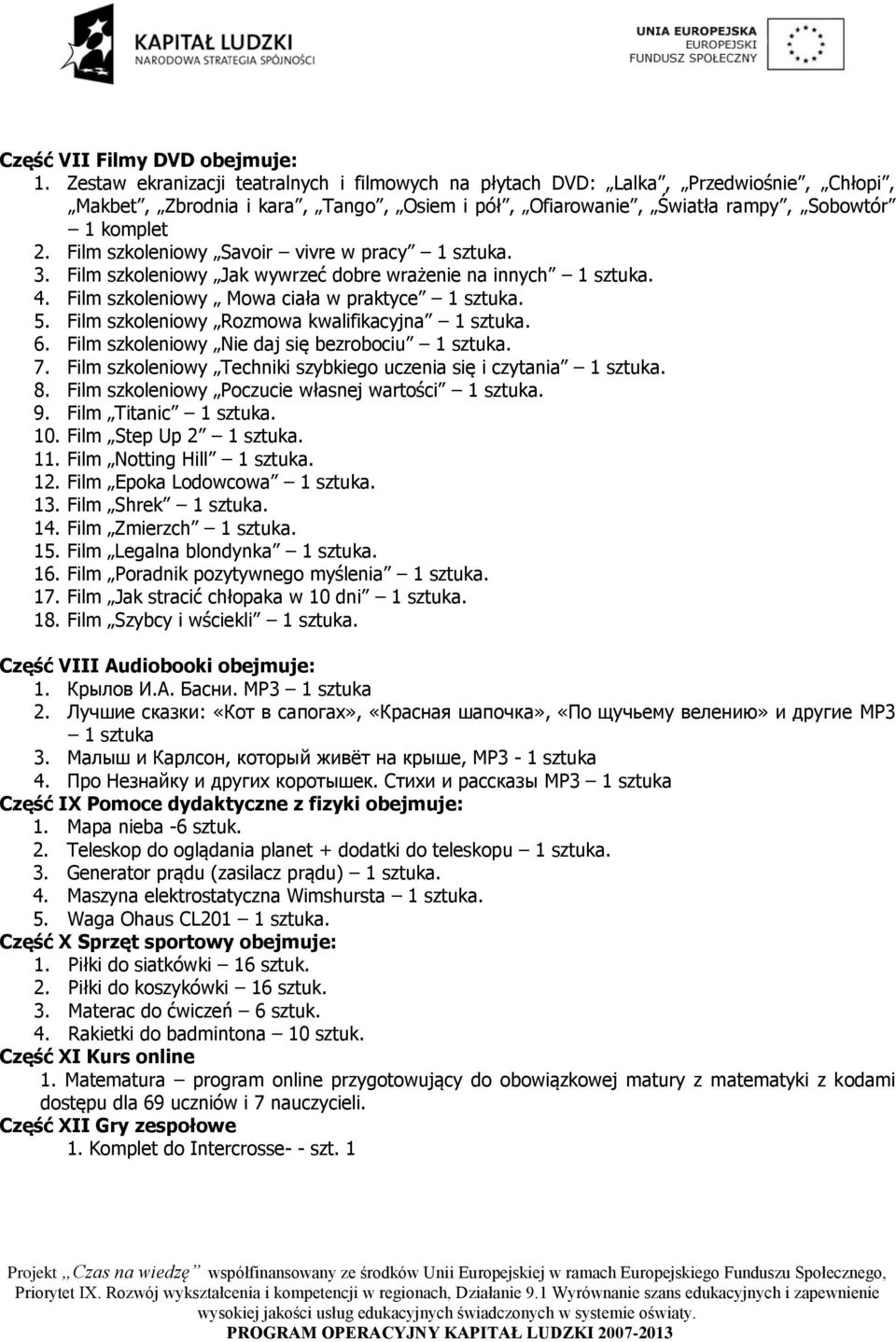 Film szkoleniowy Savoir vivre w pracy 1 sztuka. 3. Film szkoleniowy Jak wywrzeć dobre wrażenie na innych 1 sztuka. 4. Film szkoleniowy Mowa ciała w praktyce 1 sztuka. 5.