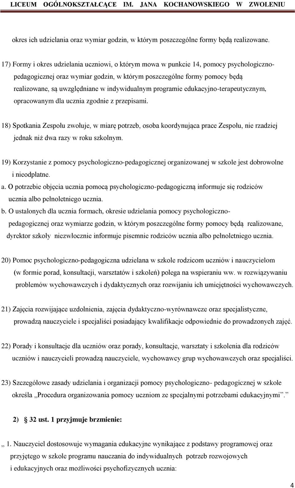 indywidualnym programie edukacyjno-terapeutycznym, opracowanym dla ucznia zgodnie z przepisami.