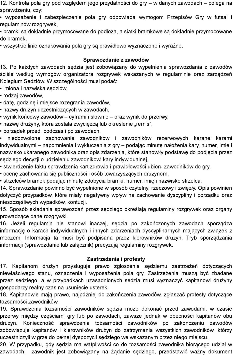 Sprawozdanie z zawodów 13.