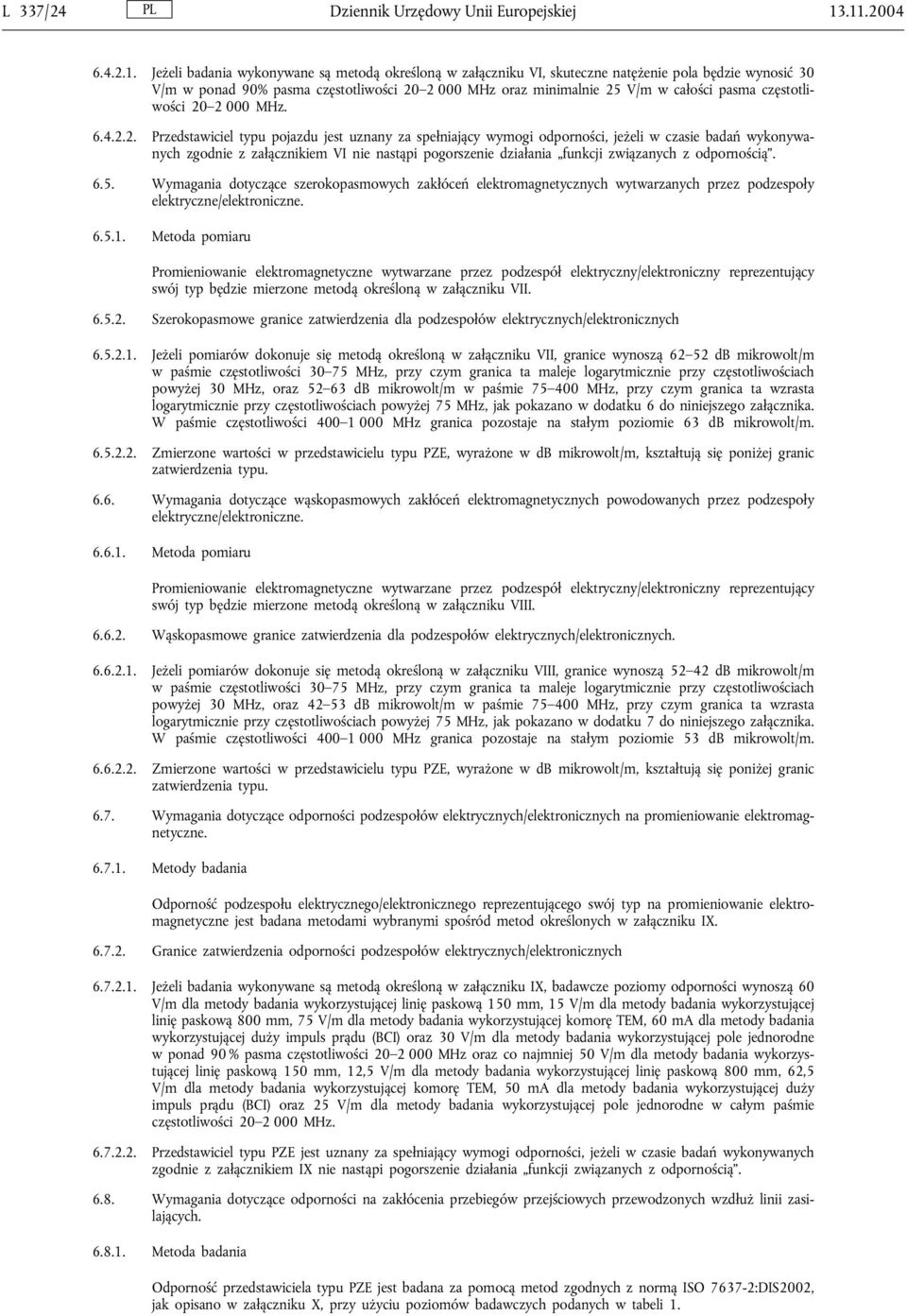 całości pasma częstotliwości 20