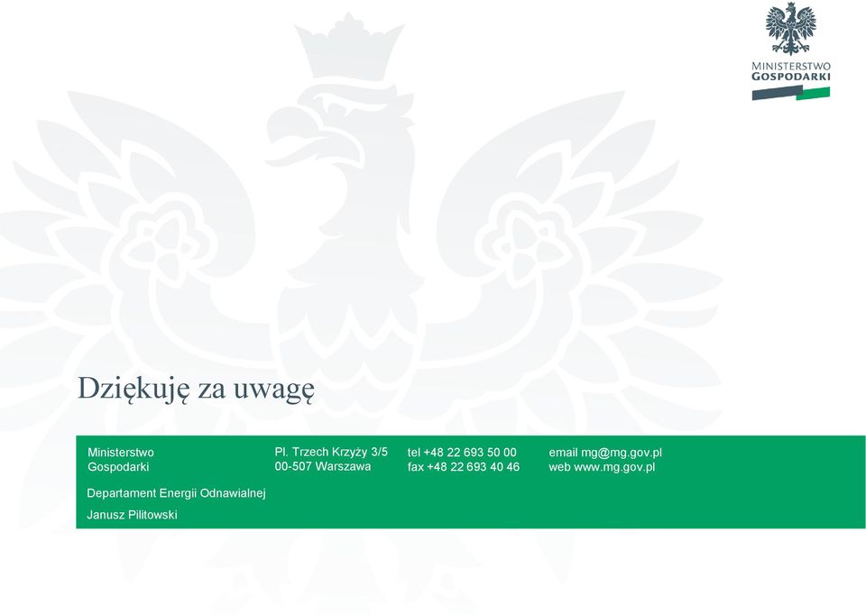 00 fax +48 22 693 40 46 email mg@mg.gov.pl web www.