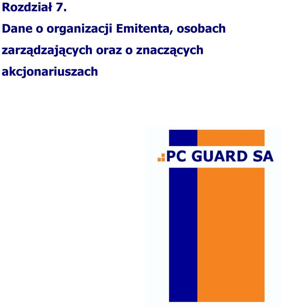 Emitenta, osobach