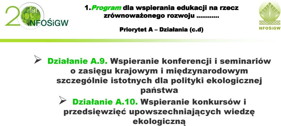 międzynarodowym szczególnie istotnych dla polityki ekologicznej