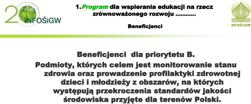 prowadzenie profilaktyki zdrowotnej dzieci i młodzieży z obszarów,