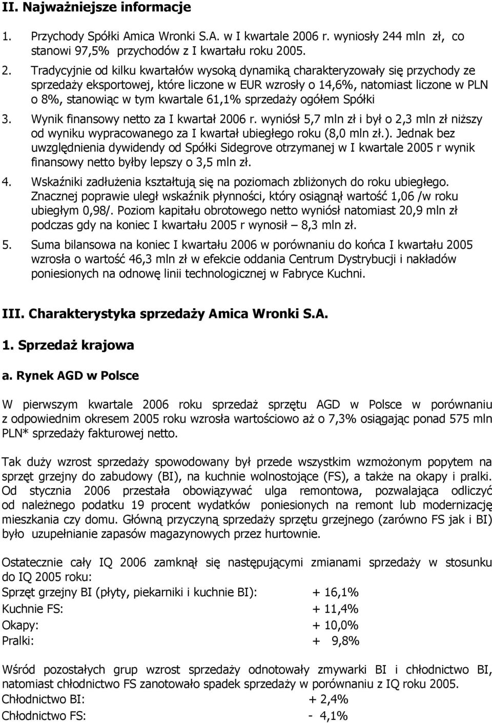 4 mln zł, co stanowi 97,5% przychodów z I kwartału roku 20