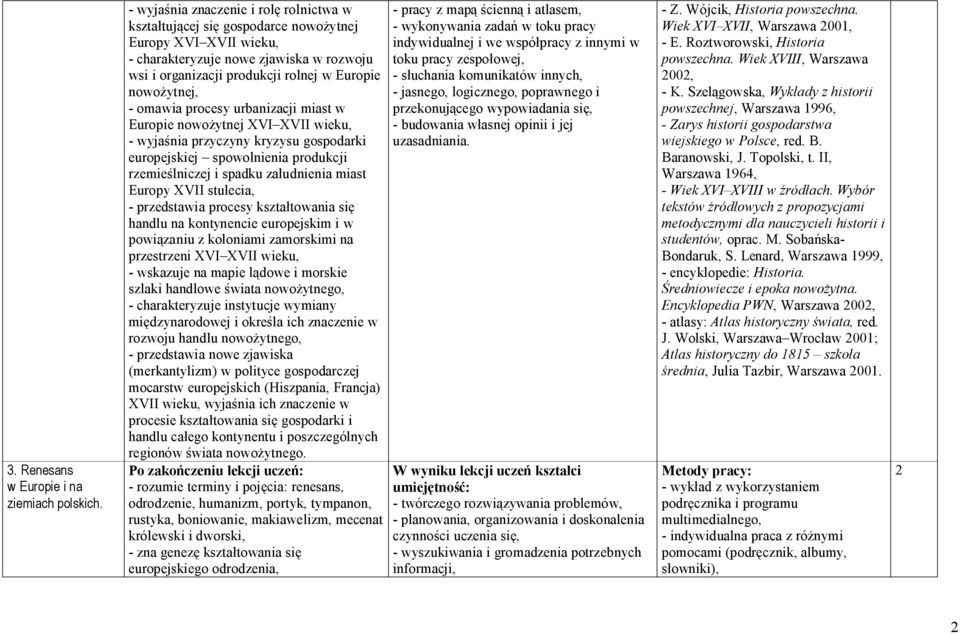 nowożytnej, - omawia procesy urbanizacji miast w Europie nowożytnej XVI XVII wieku, - wyjaśnia przyczyny kryzysu gospodarki europejskiej spowolnienia produkcji rzemieślniczej i spadku zaludnienia