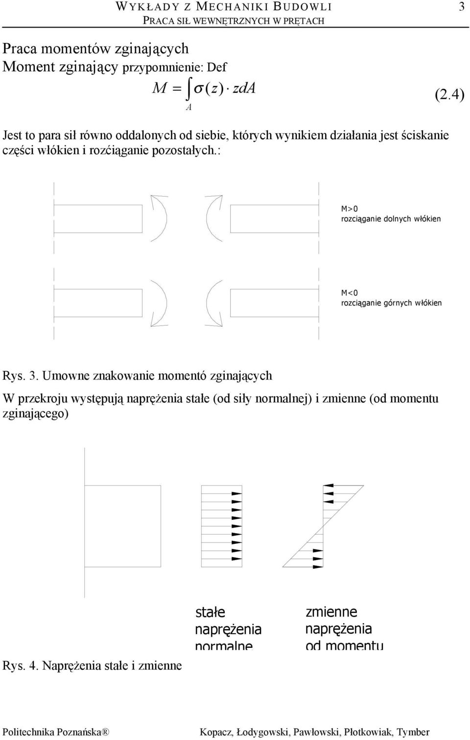 : > rociąganie onch włókien < rociąganie górnch włókien Rs. 3.