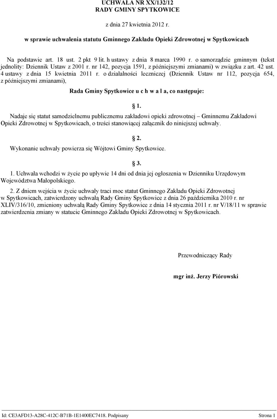 4 ustawy z dnia 15 kwietnia 2011 r.