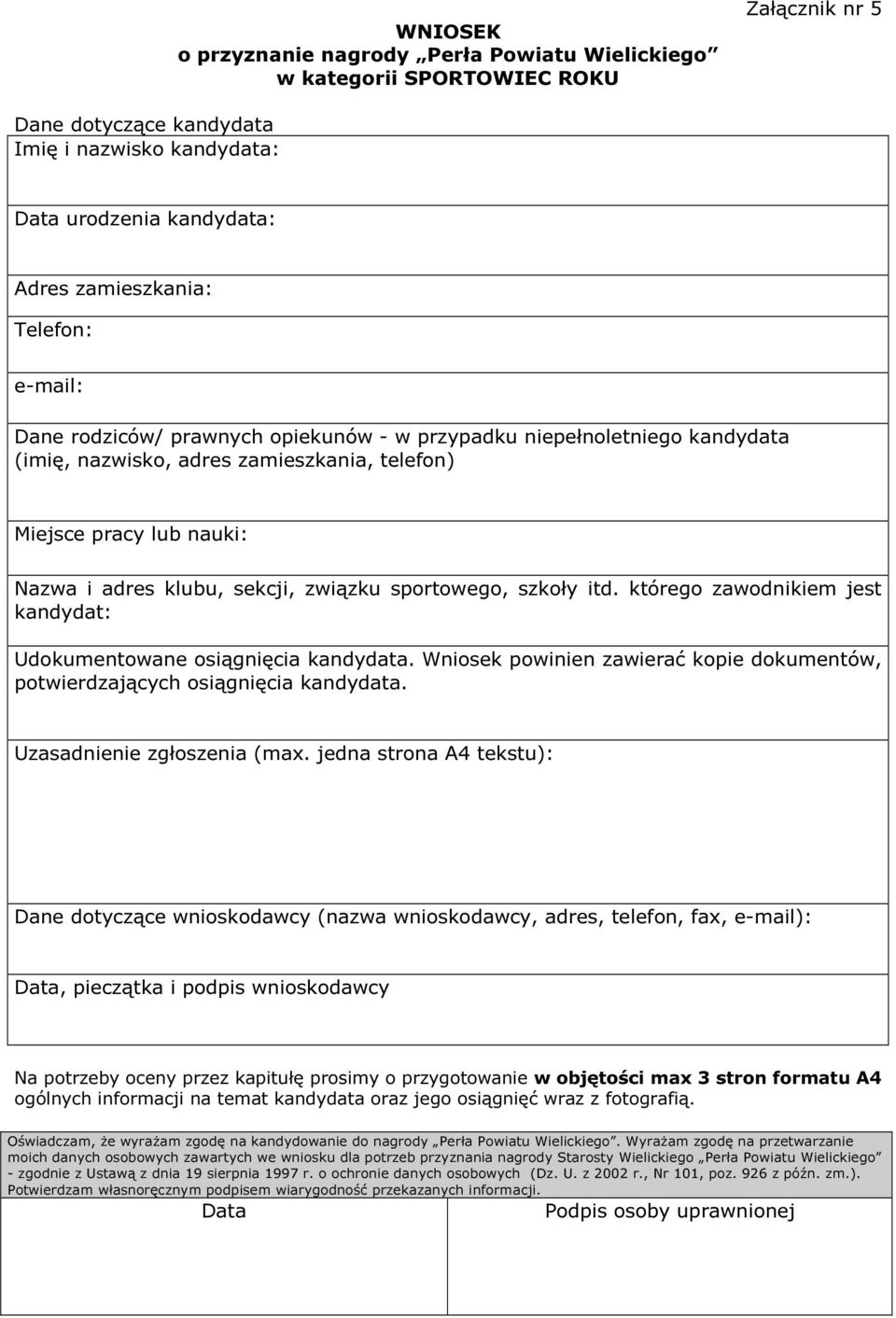 nazwisko, adres zamieszkania, telefon) Miejsce pracy lub nauki: Nazwa i adres