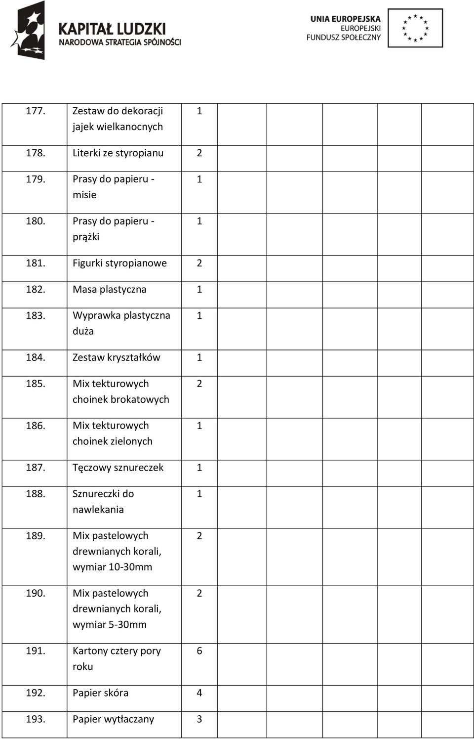 Mix tekturowych choinek brokatowych 86. Mix tekturowych choinek zielonych 87. Tęczowy sznureczek 88. Sznureczki do nawlekania 89.