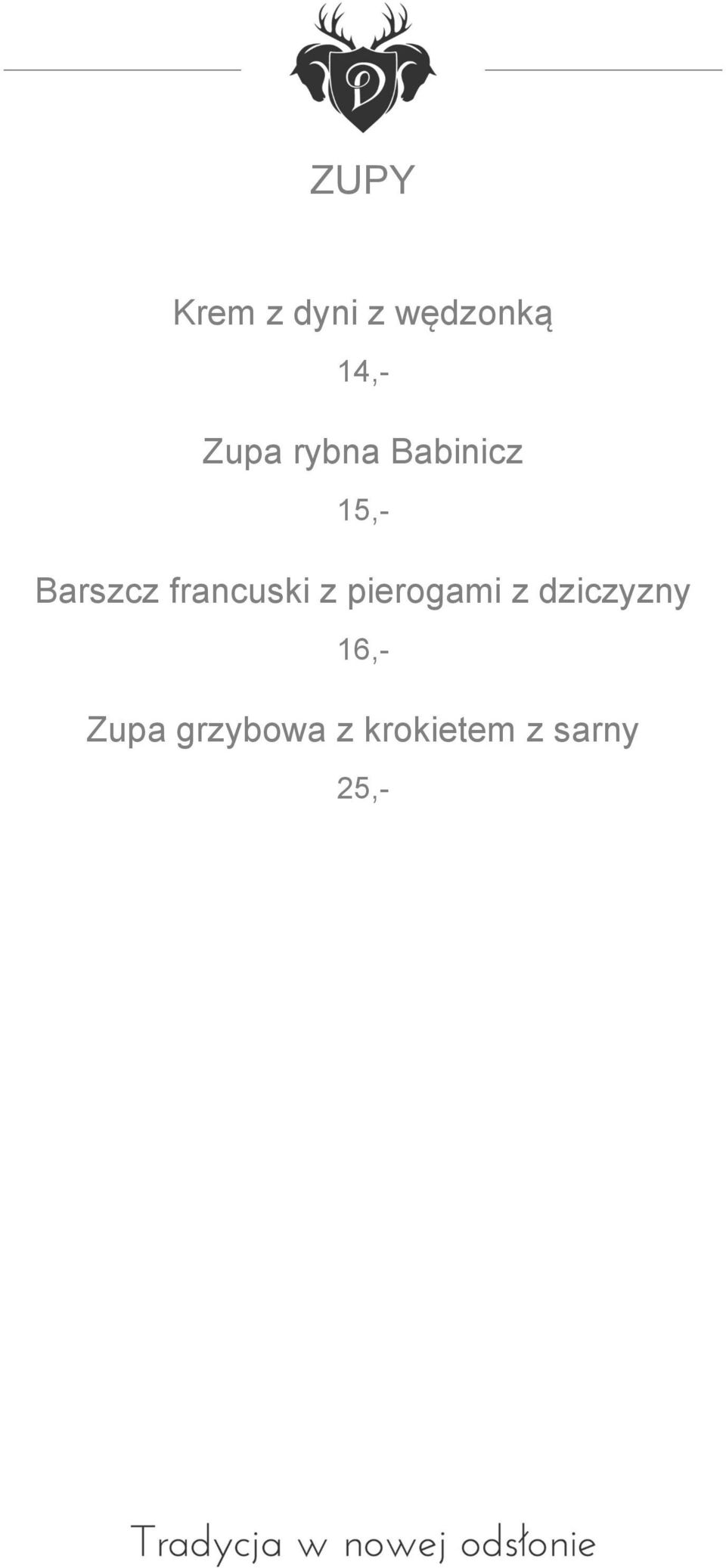 francuski z pierogami z dziczyzny