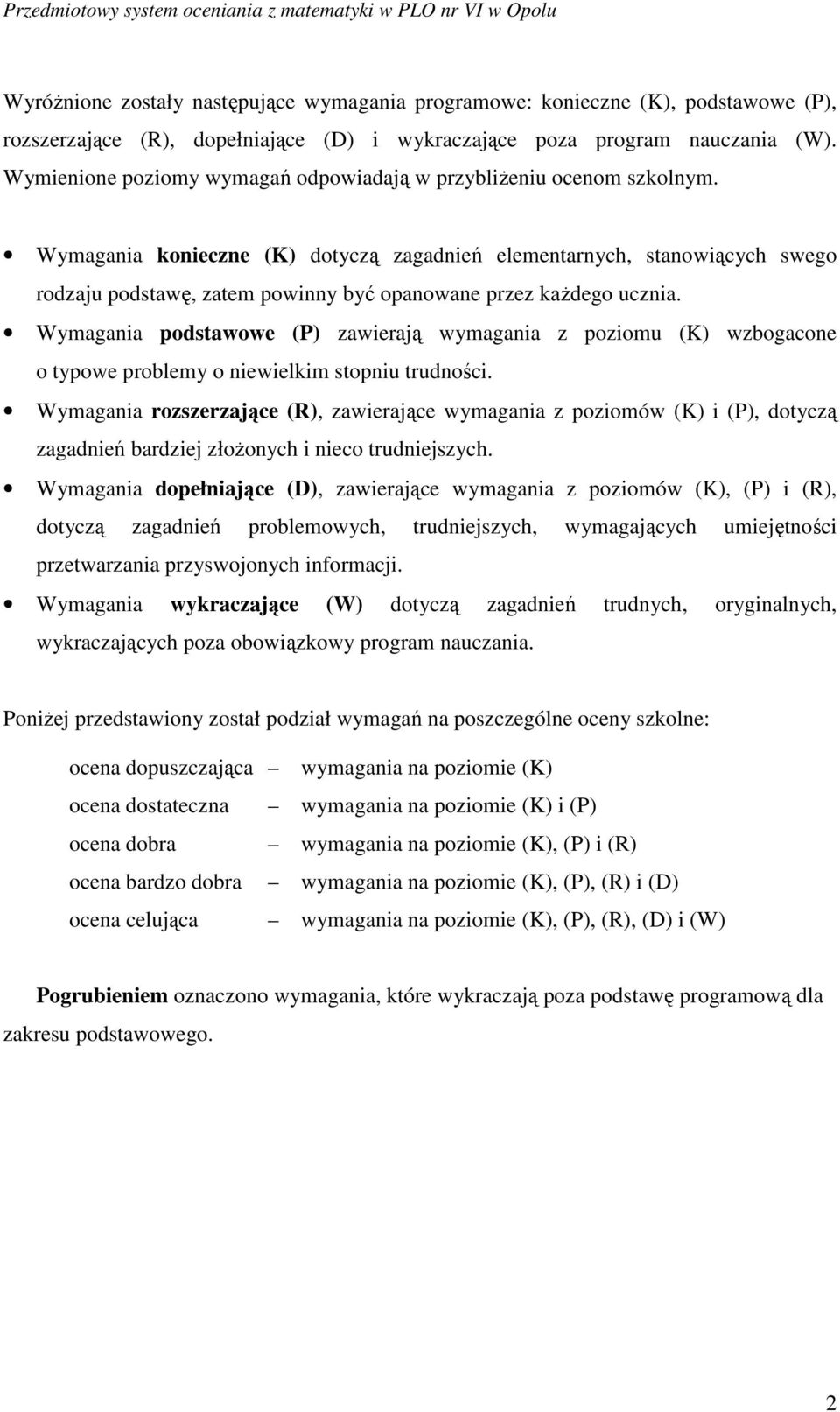Wymgni podstwowe (P) zwierją wymgni z poziomu (K) wzbogcone o typowe problemy o niewielkim stopniu trudności.