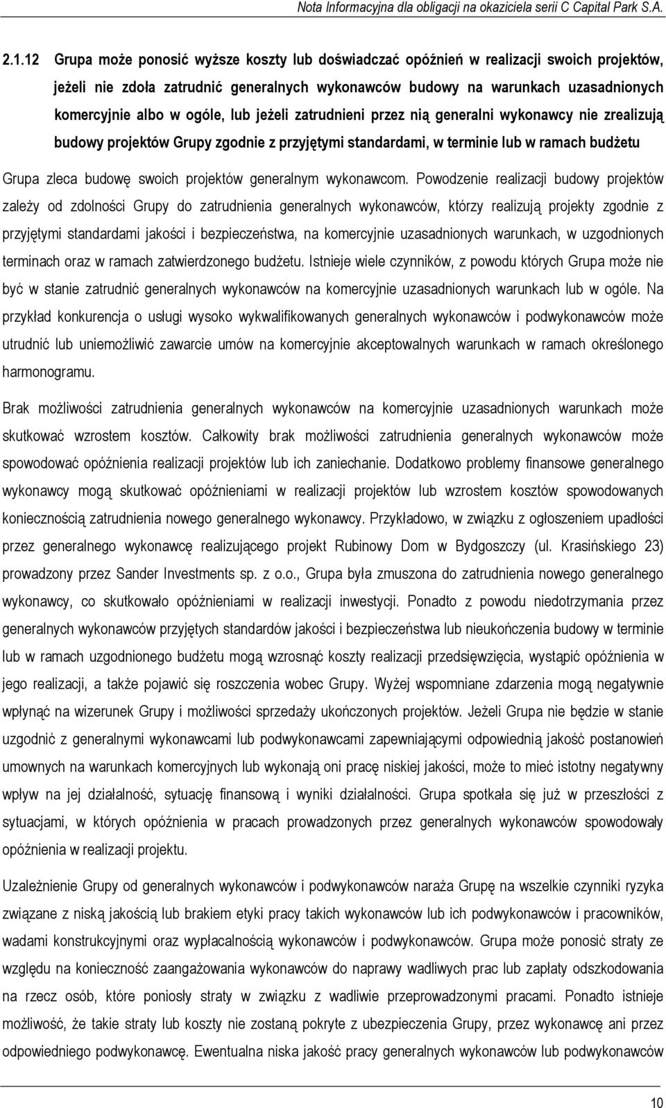 generalnym wykonawcom.