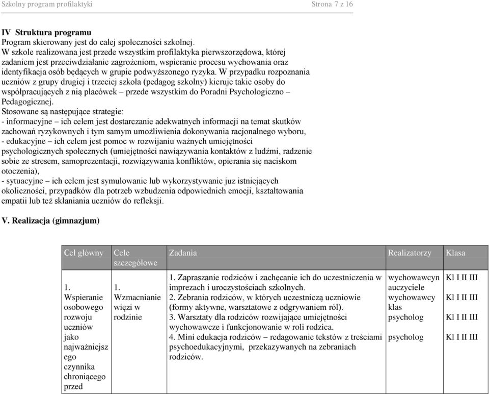 podwyższonego ryzyka.